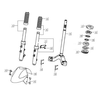 Stoßdämpfer vorne Kymco Grand Dink 250cc