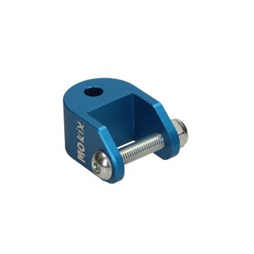 Stoßdämpfer Adapter Höherlegung komplett blau Aluminium universal Piaggio 50cc 2-Takt 4cm Länge/M10 Stoßdämpferschraube Tuning
