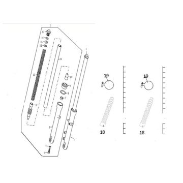 Stoßdämpfer vorne Agm Caferacer