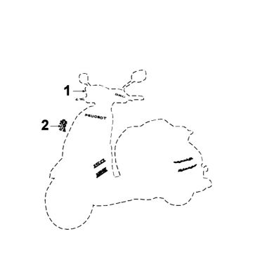 Aufkleber Peugeot Django Schokolade K2