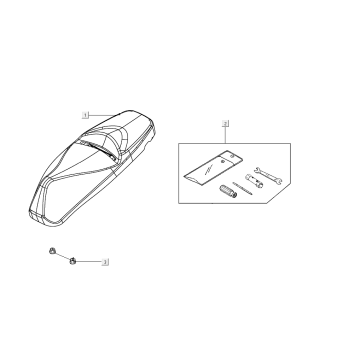 Sitz Kymco People S 50i E4 Mattbraun