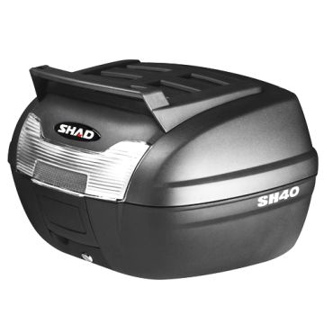 Topcase mit Schnellwechselplatte 40 Liter schwarz SH40 SHAD mit Top-Gepäckträger oben