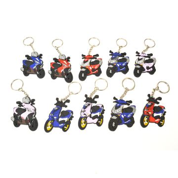 Schlüsselanhänger Rollergummi 10 Stück verschiedene Rollerfarben