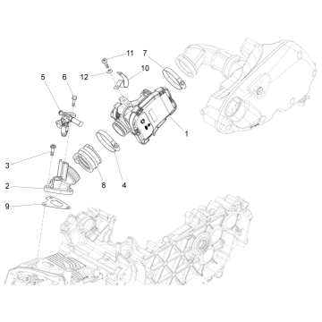 Piaggio Fly 125 4-Takt 3V IE E3 Drosselklappengehäuse