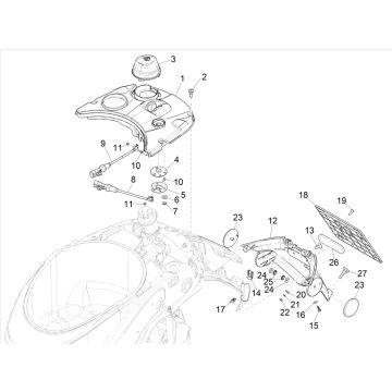 Hinterradschutzblech Vespa Elettrica 25/KMH SCH E5 2021 (EMEA)