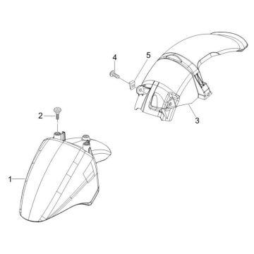 Kotflügel Piaggio Zip 2000 4-Takt AC mattschwarz 168