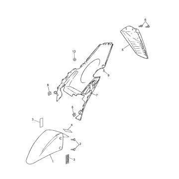 Kotflügel Yamaha Jog-R AC 2-Takt
