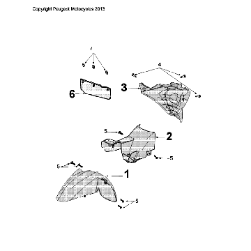 Schutzbleche Peugeot Citystar 50 Braun