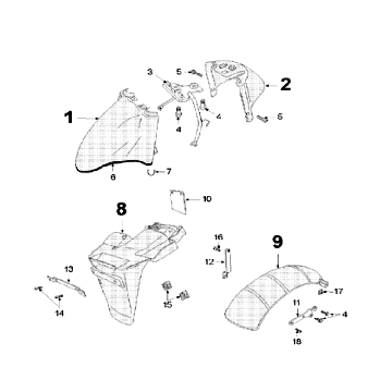 Schutzbleche Peugeot V-clic Orange