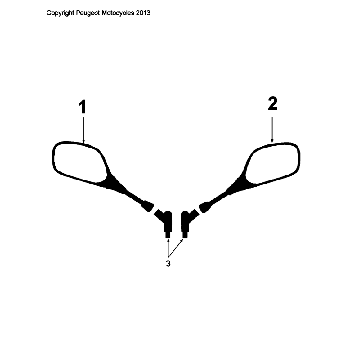 Spiegel Peugeot Citystar 50 Braun