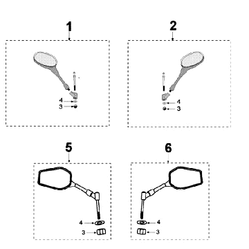 Spiegel Peugeot Jet Force LC schwarz