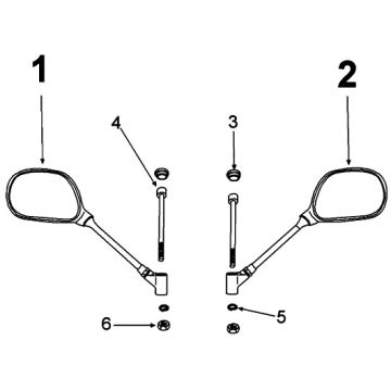 Spiegel Peugeot Kisbee euro4