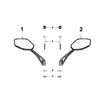 Spiegel Peugeot Speedfight 3 4-Takt Schwarz