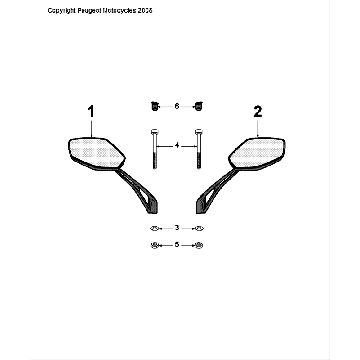 Spiegel Peugeot Speedfight 4 LC schwarz