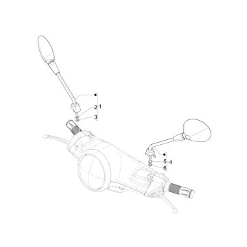 Spiegel Vespa Elettrica 25/KMH SCH E5 2021 (EMEA)