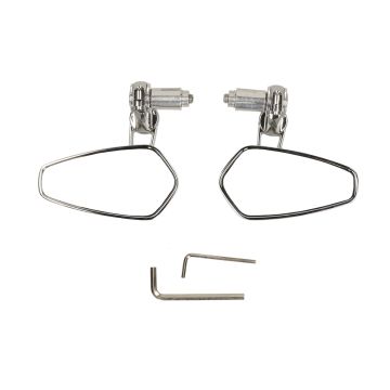 Spiegelset im Lenker 8cm Länge chrom oval CNC universal/Zip-Sprint-GTS (Lenkerinnenmaß 13-17mm oder Gewinde) DMP