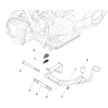 Hauptständer - Seitenständer Vespa Sprint 125 3V ie ABS