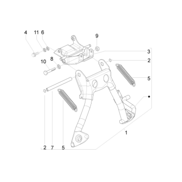 Hauptständer - Seitenständer Gilera Runner 50 SP 50 2T LC 2010-2017