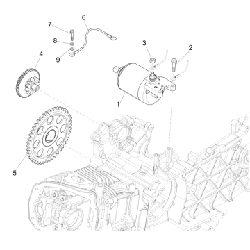 Starter - Elektrisches Starten Vespa Sprint 125 4T 3V IE ABS