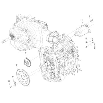 Anlasser - Anlasserritzel Piaggio Beverly 350 Sport Touring Euro 3 2013-2014