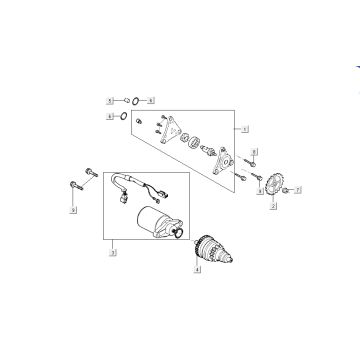 Anlasserölpumpe Kymco Super8 4-Takt ab 2009 Mattschwarz