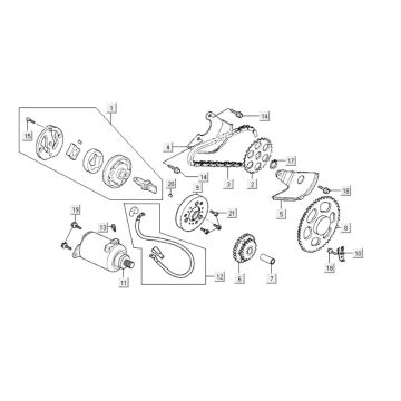 Starter Kymco New Dink 200i