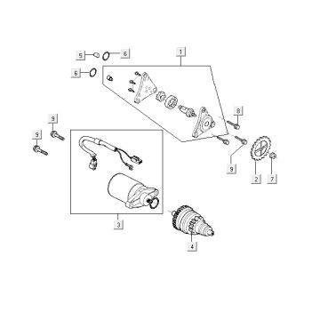 Starter Kymco Vitality 4t AC Anthrazit