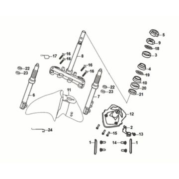 Lenkspindel Vorderradpolster Sym Jet 14 50I E5