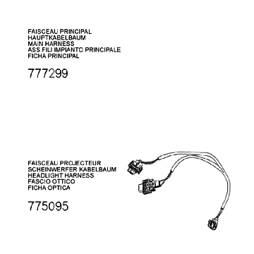 Stecker Kabelbaum Peugeot Speedfight 3 4-Takt Grau
