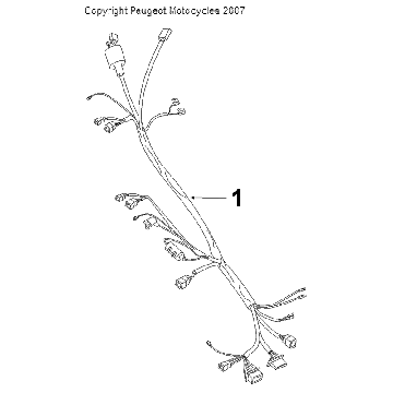 Stecker Kabelbaum Peugeot V-clic Silbergrau