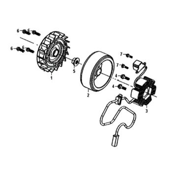 Steranker - vliegwiel Sym Crox 50 E4