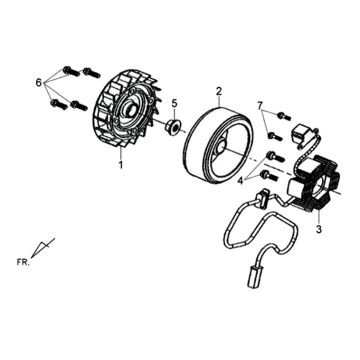 Sternanker/Schwungrad Sym XPRO 50 E4