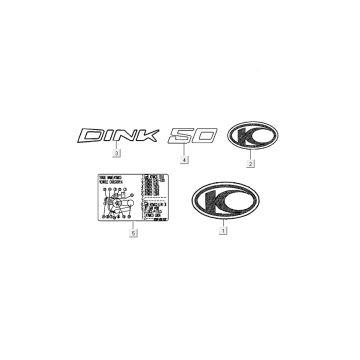 Embleme – Aufkleber – Logo Kymco New Dink 50 4T AC Tiefseeblau