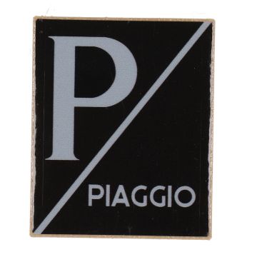 Aufkleber Logo (Piaggio) Frontverkleidung Vespa LX/LXV/S/GTS/GTV schwarz/schwarz