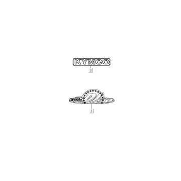 Embleme – Aufkleber – Logo Kymco DJ 50 2T AC Silber