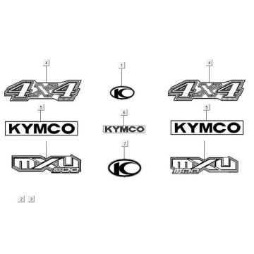 Embleme – Aufkleber – Logo Kymco MXU 50 2T AC