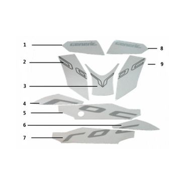 Aufkleber Generic Roc Silber 2010 2-Takt 25