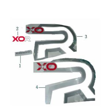 Aufkleber Generic Xor blau 2006 2-Takt