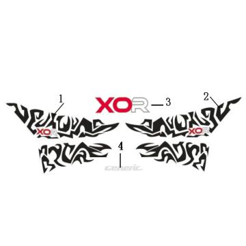 Aufkleber Generic Xor schwarz 2006 2-Takt