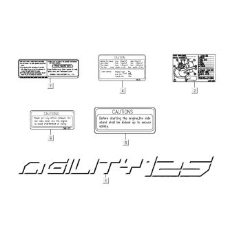 Aufkleber Kymco Agility 12 4-Takt 125 blau