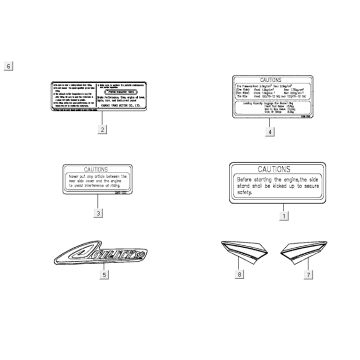 Aufkleber Kymco Agility 12' 4-Takt schwarz