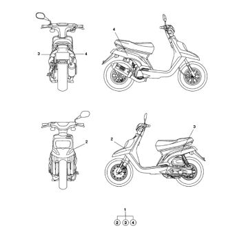 Abziehbilder Yamaha Bw's 2-Takt