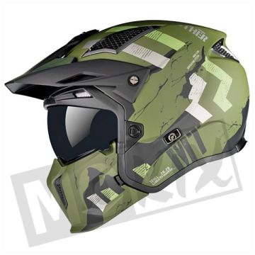 Helm MT Streetfighter SV Skull mattgrün