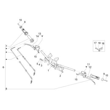 Lenkrad - Bremspumpen Piaggio Medley 125 ABS E5 2021-2022 (EMEA)