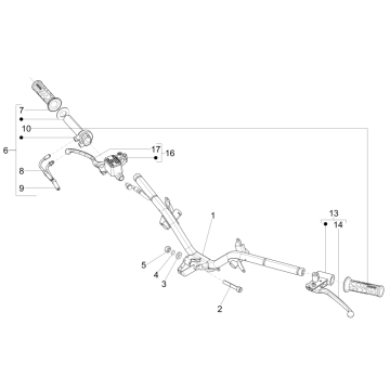 Lenkrad - Piaggio Fly 125 4-Takt 3V IE E3 Bremspumpen