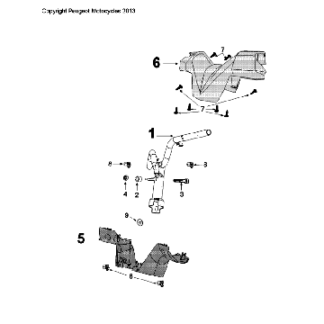 Lenkradhülle Peugeot Citystar 50 Braun