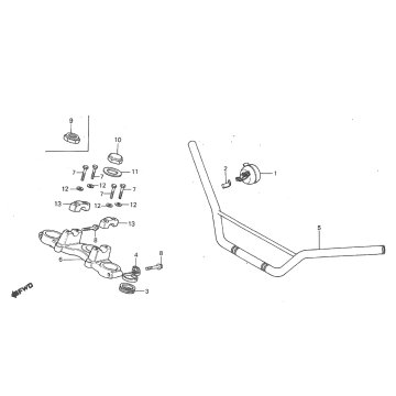 Lenkrad - Lenkerhalterung Honda MT50
