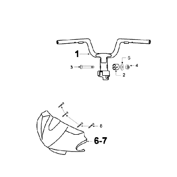 Lenkbogen Peugeot Vivacity Blau