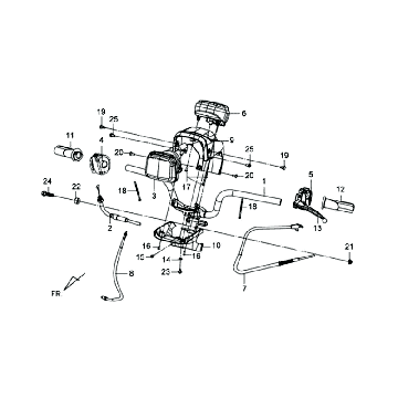 Lenker Bremshebel Kpl L R Sym Tonik (BU3005S WH8018P) blau weiß