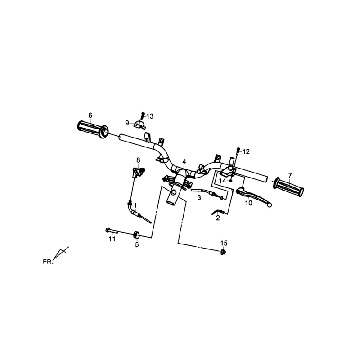 Lenker Bremshebel Kpl Le Sym Fiddle III Mattschwarz